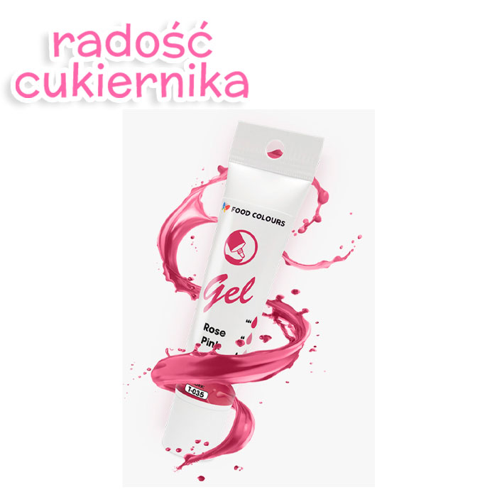 Barwnik spożywczy gel w tubce Food Colours rose pink, 30 g 