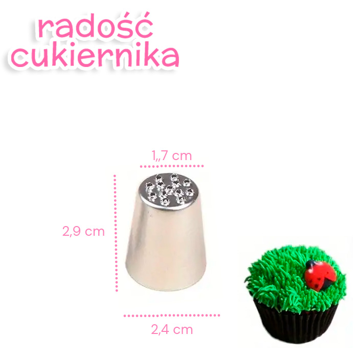 Tylka końcówka dekoratorska "Trawa", 2,9 cm 