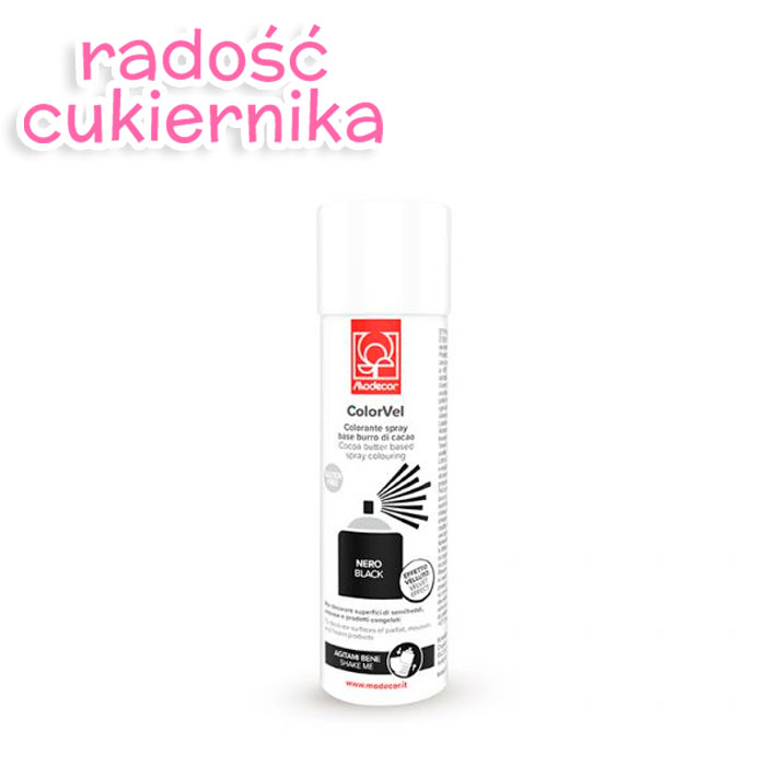 Czarny barwnik w sprayu o strukturze zamszu Modecor Gluten Free 250 g