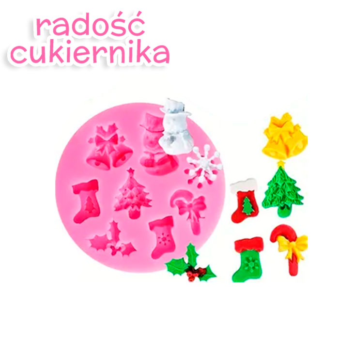 Forma silikonowa "Zestaw świąteczny", d-7 cm 