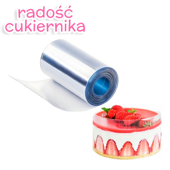 Folia taśma rantowa owijka wys.20 cm do tortów nawój 10 m 