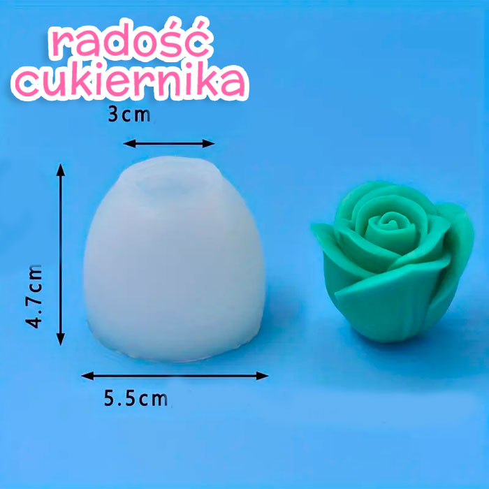 Forma silikonowa "Róża", 4,7 cm 