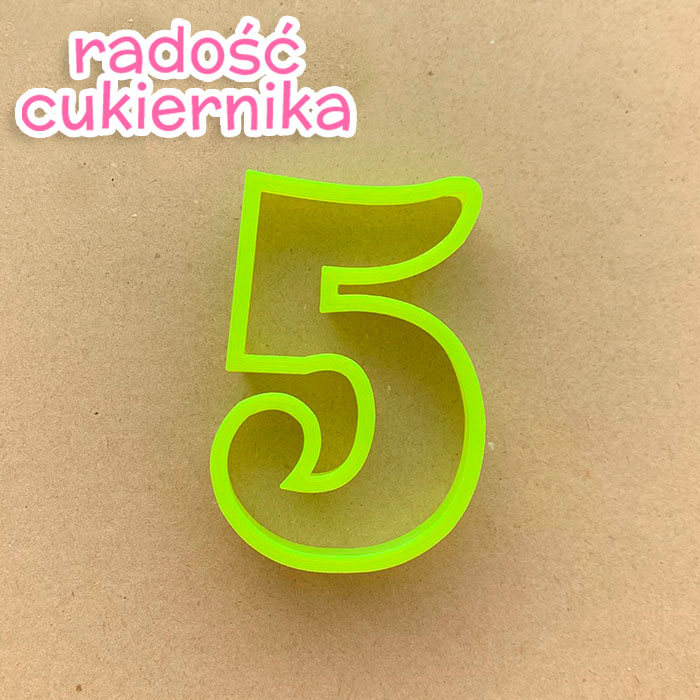 Foremka do piernika numer "5", 8 cm 