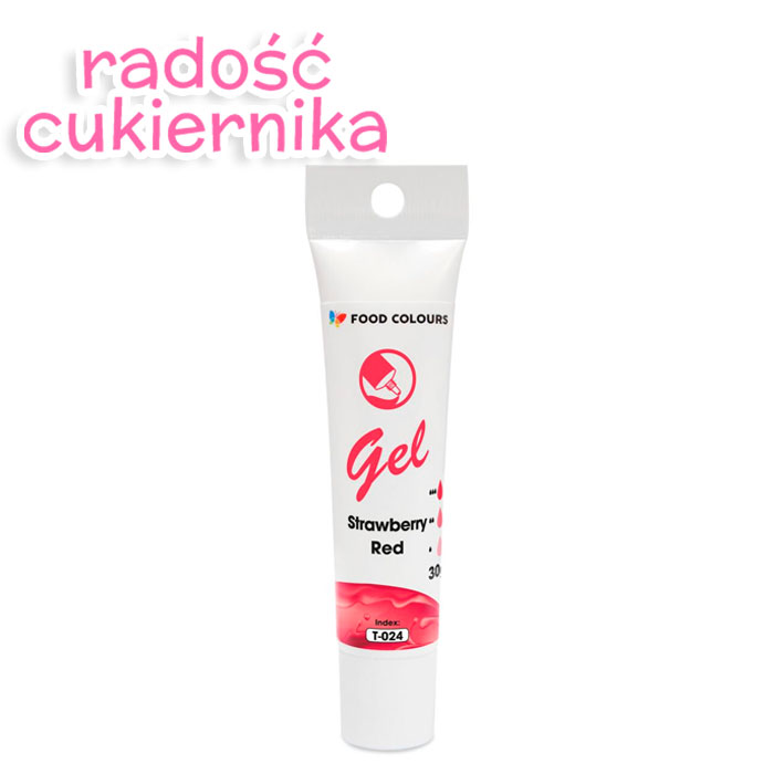 Barwnik spożywczy gel w tubce Food Colours strawberry red, 30 g 