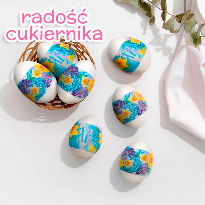 Termofolia do jajek wielkanocnych Kwiaty na 7 jajek 