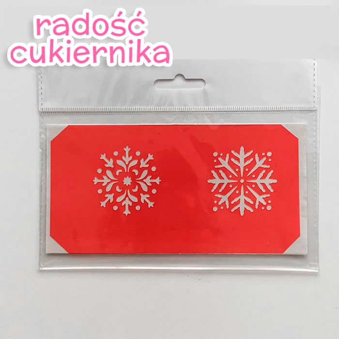 Szablon "Dwa płatki śniegu nr 1" d-4 cm 