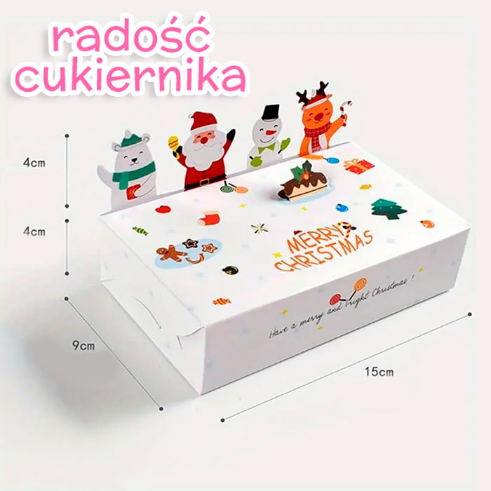 Pudełko na desery Świąteczne, 15x9x4 cm  