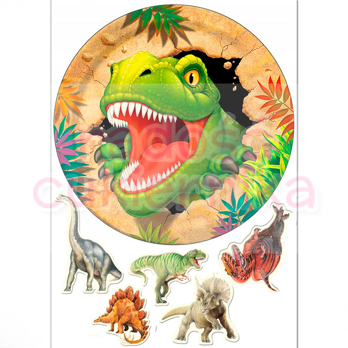 Opłatek na tort "Dinozaur №2"  