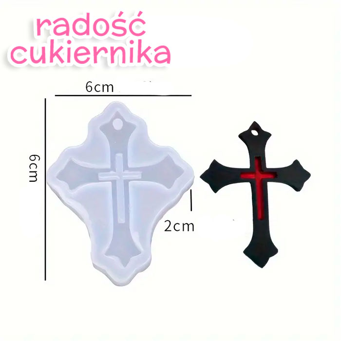 Forma silikonowa "Krzyżyk" 6 cm 