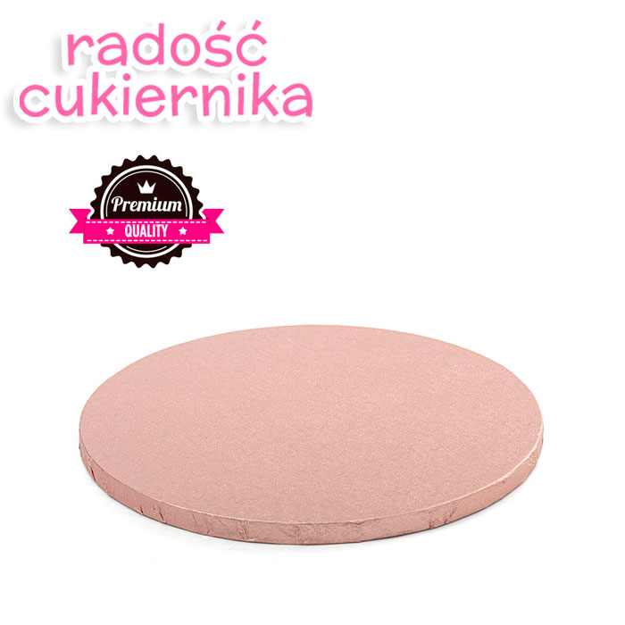  Podkład pod tort Decora gruby antyczny róż  śr.25 cm, 1szt 