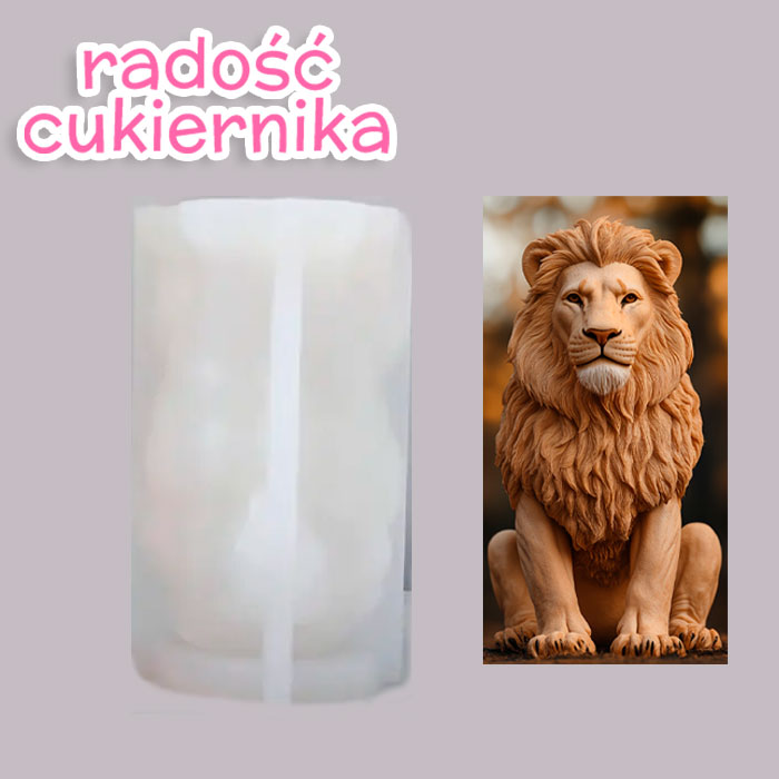 Forma silikonowa Lew 3D, 9,5 cm 