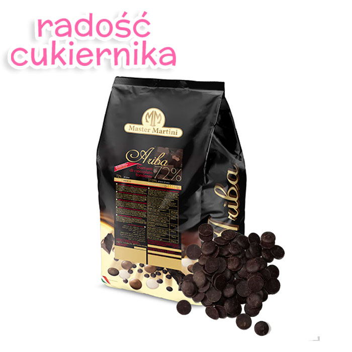 Сiemna czekolada Ariba 72%, 1 kg 
