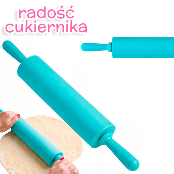 Wałek silikonowy uchwyty plastikowe, 30 cm 