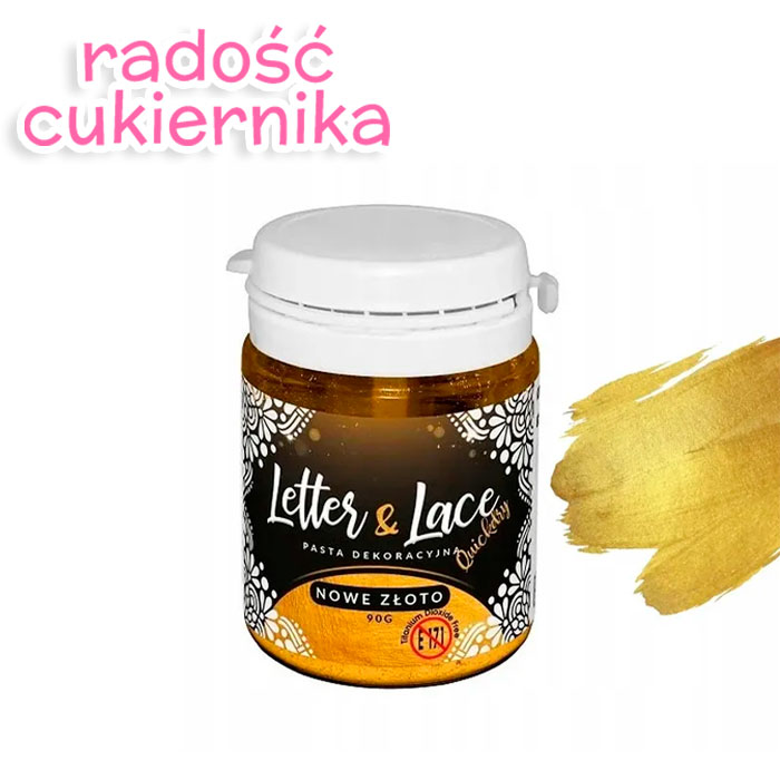 Masa do koronek Letter & Lace Food Colours złota 90 g