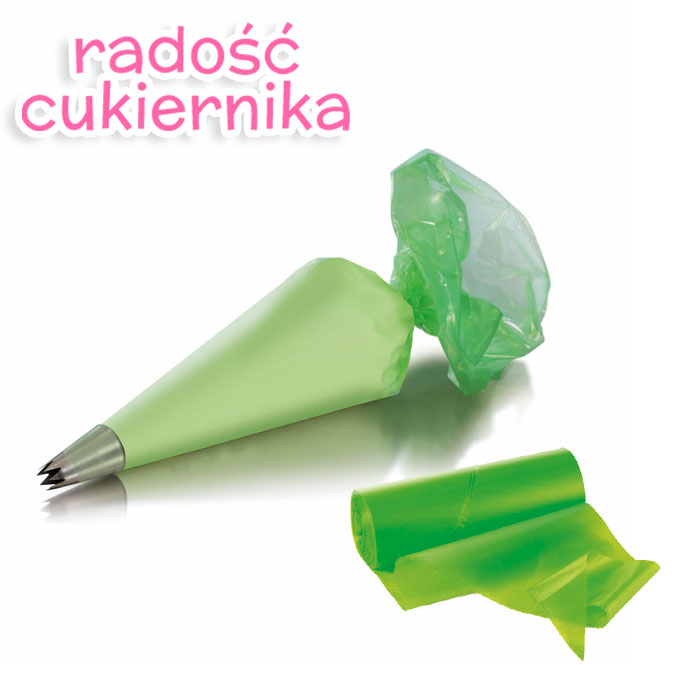 Rękaw cukierniczy jednorazowy zielone 55 cm, 1 szt 