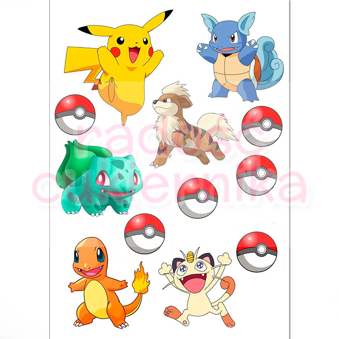 Opłatek na tort "Pokеmon №3"  