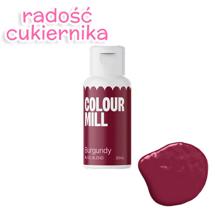 картинка Barwnik spożywczy olejowy Colour Mill Burgundy, 20 ml  