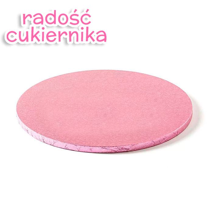  Podkład pod tort Decora gruby różowy  śr.25 cm,1szt 