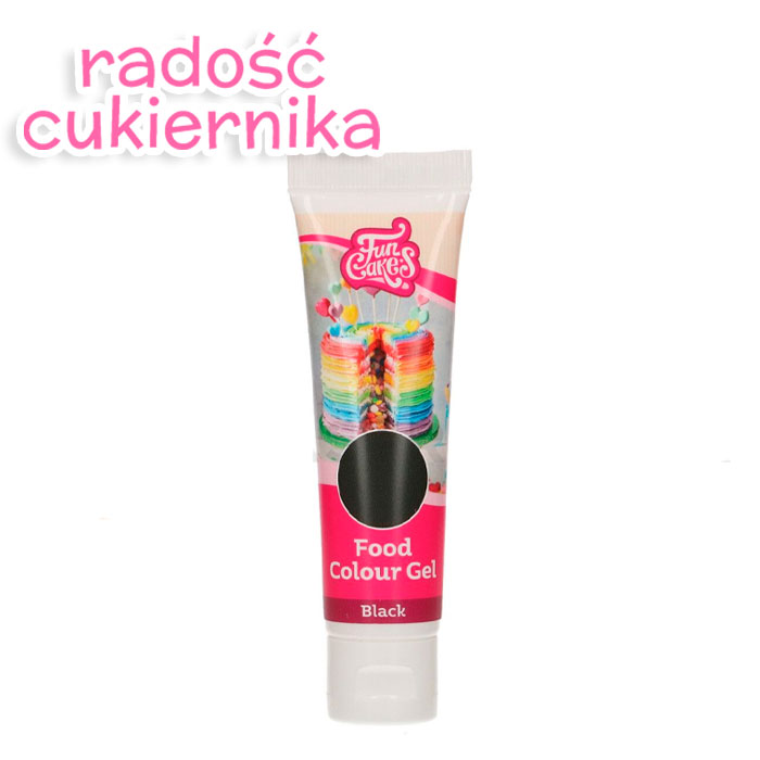 Barwnik w żelu Fun Cakes, tubka 30 g, czarny 