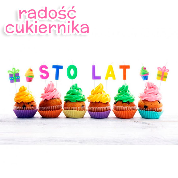 Świeczki pikery Sto Lat 10 szt 