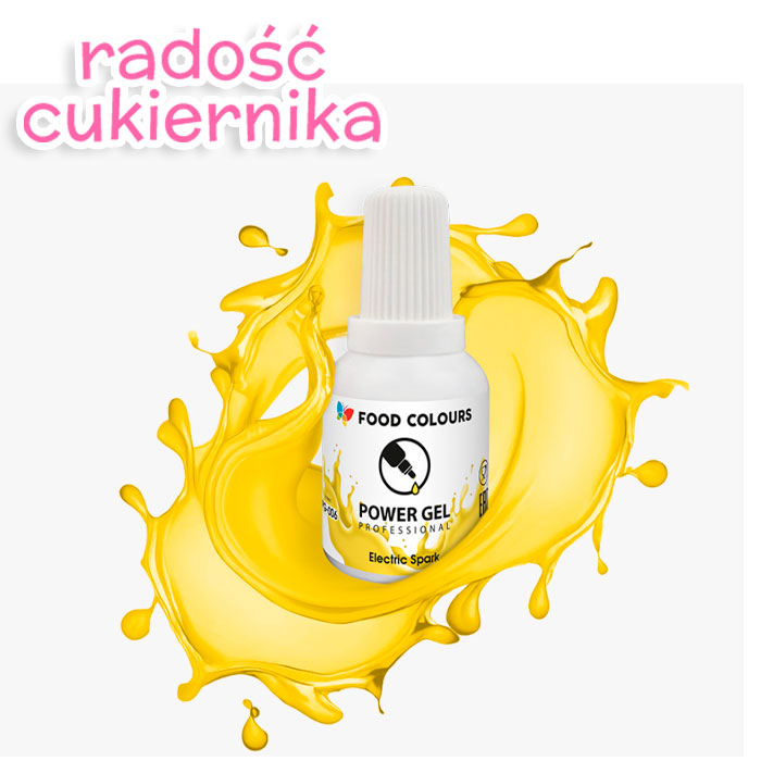 Barwnik w żelu Food Colours Power Gel 20 g żółty słoneczny 