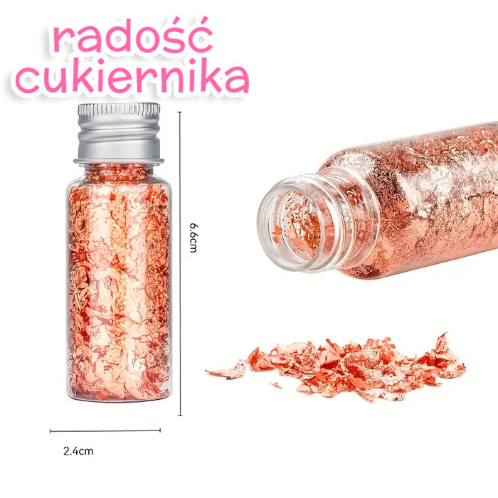 Płatki różowe złoto 1 g 