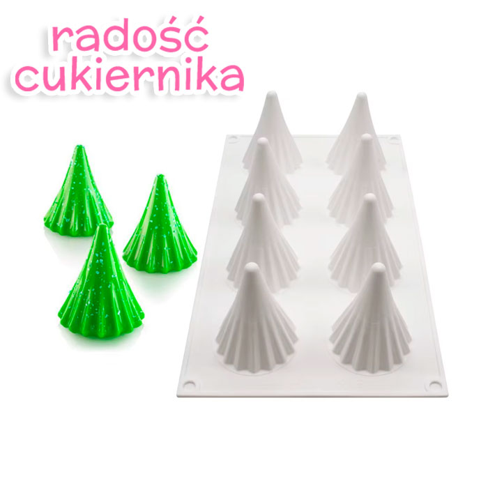 Silikonowa forma "Choinka" 8 komórek