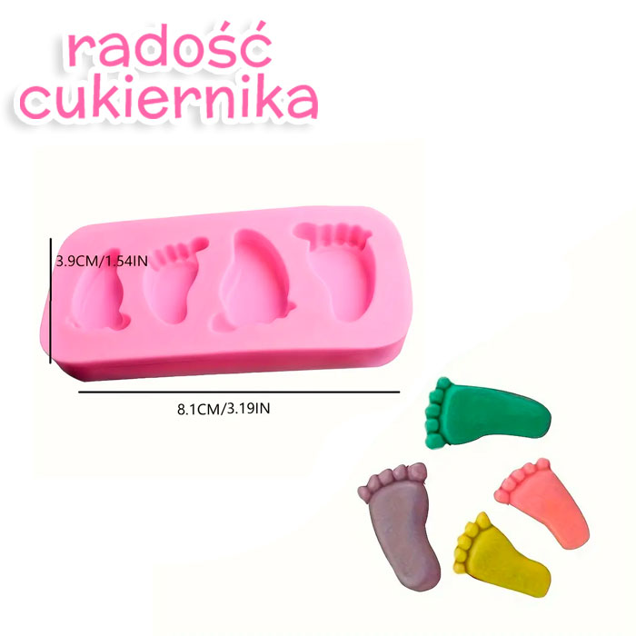 Forma silikonowa "Nóżka" 3,9 cm 