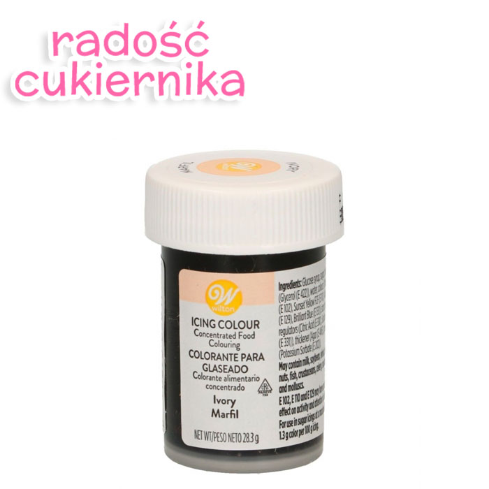 Barwnik spożywczy w żelu Wilton kość słoniowa ivory, 28 g 