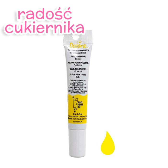 Barwnik w żelu Decora żółty 14 g 