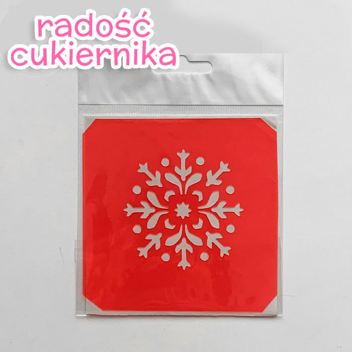 Szablon Płatek śniegu nr 4 6cm 