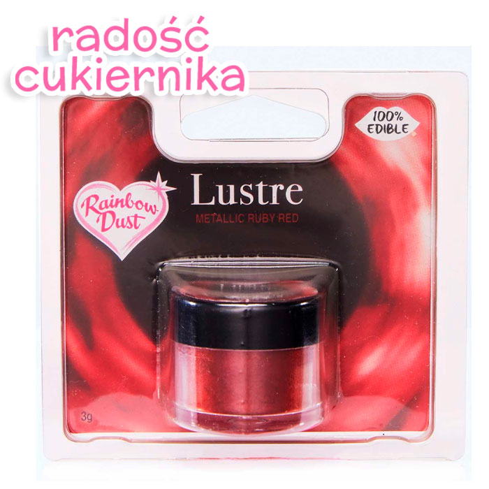 Metaliczny barwnik spożywczy Ruby Red, 3 g