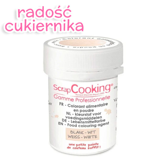 Barwnik spożywczy w proszku Scrap Cooking biały 5 g 