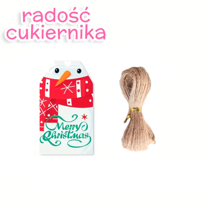 картинка Minipocztówka "Bałwan w szaliku" 7 х 4 cm 