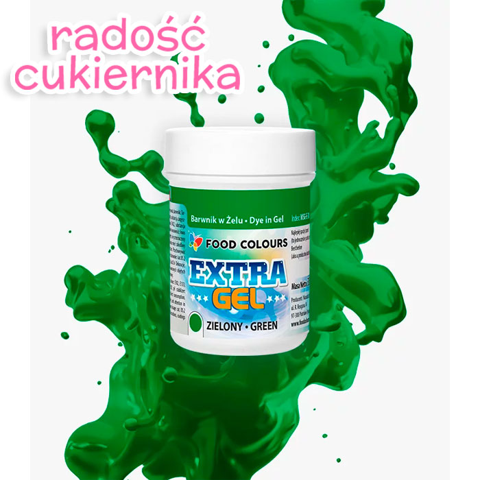 Barwnik w żelu Food Colours Extra Gel 35 g, zielony  