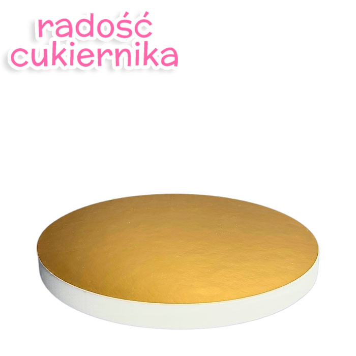  Podkład cukierniczy pod tort styrodurowy sr. 28 cm złoty 