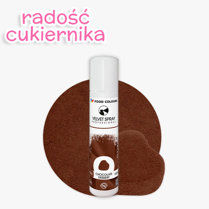 Spray velvet zamsz chocolate dessert Food Colours, 100 ml 