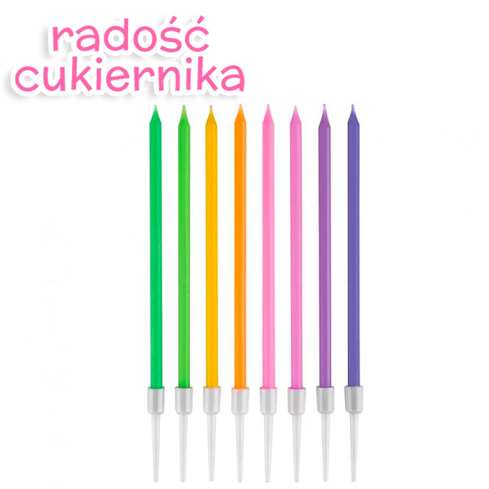 Świeczki pastelowy mix, 11 cm, 8 szt. 