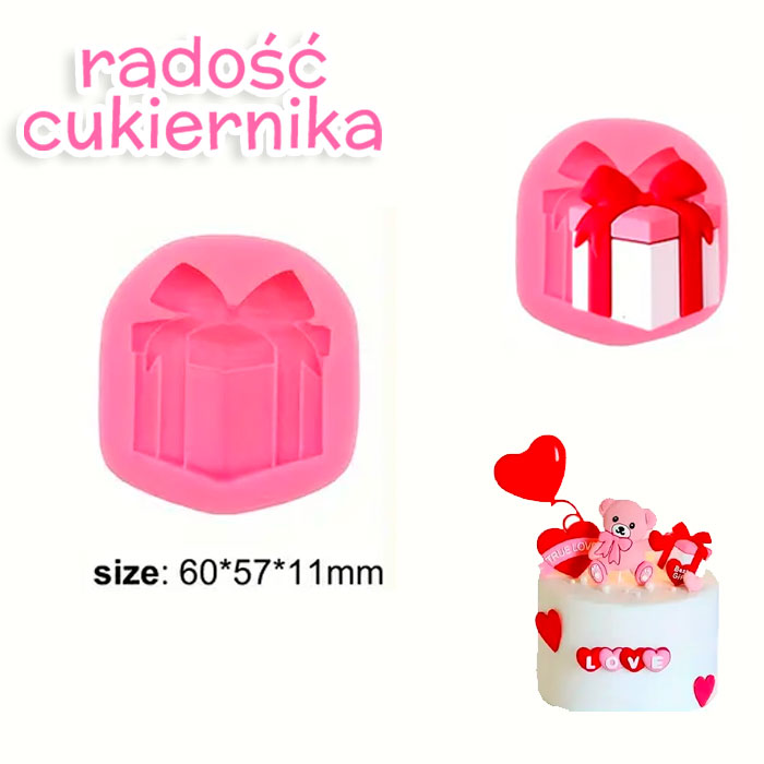 Forma silikonowa "Prezent", 6,0 х 5,7 cm 