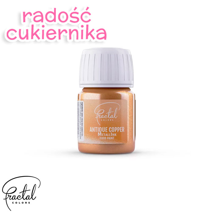Barwnik spożywczy metaliczny do malowania Antique Copper Miedziana Fractal 30 g