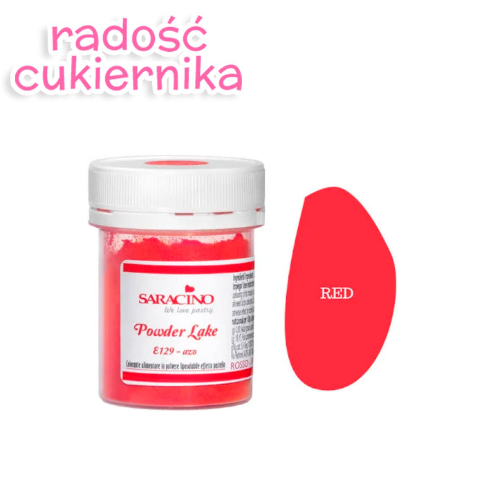 Barwnik spożywczy jadalny w proszku czerwony Saracino 5 g 