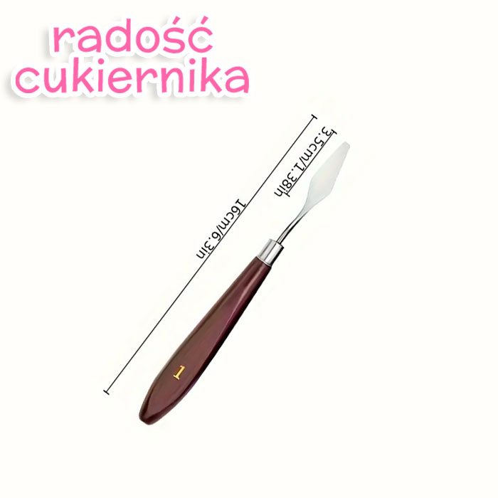 Szpatułka kątowa №1 z drewnianym uchwytem 