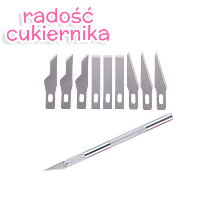 Nóż skalpel do precyzyjnego wycinania z 9 ostrzami 