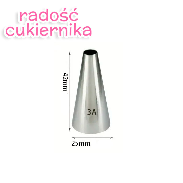 Tylka stal nierdzewna do kremu № 3A, 4,2 cm 