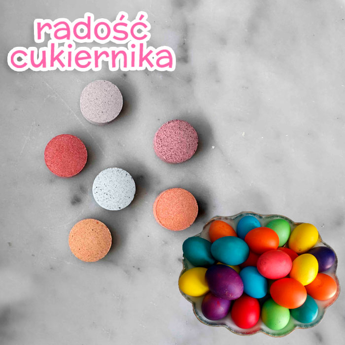 Barwniki do jajek w tabletkach, 6 kolorów 