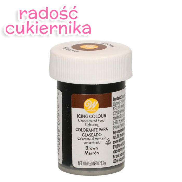 Barwnik spożywczy w żelu Wilton brązowy, 28 g 
