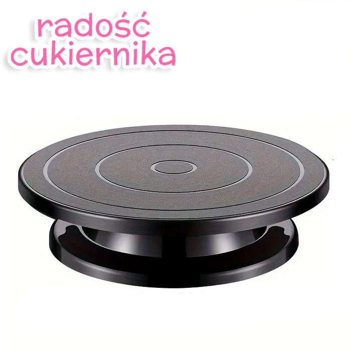 Stół obrotowy plastikowy o średnicy 28 cm, czarny 