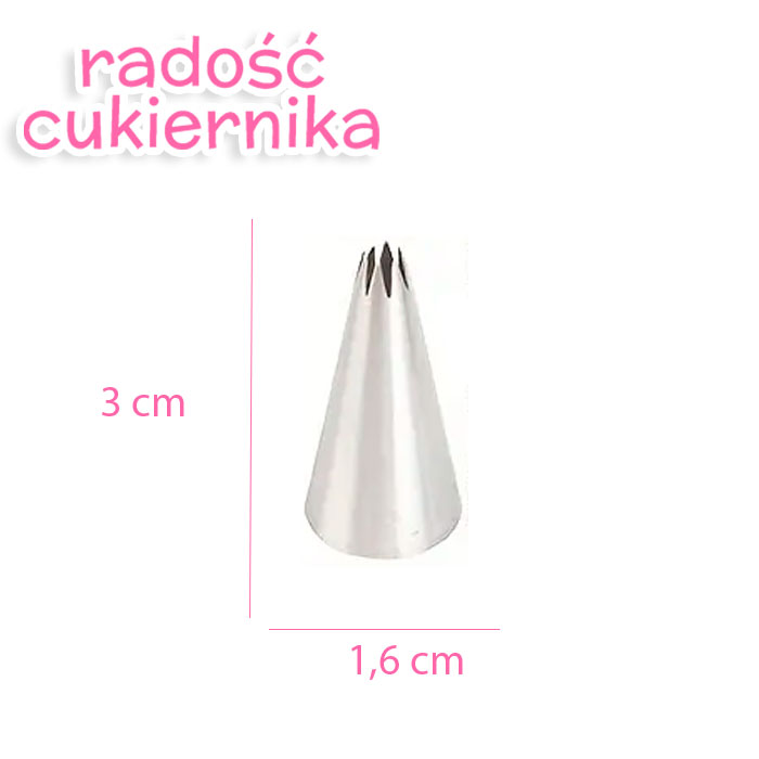 Tylka stal nierdzewna do kremu № 19, 3,5 cm 