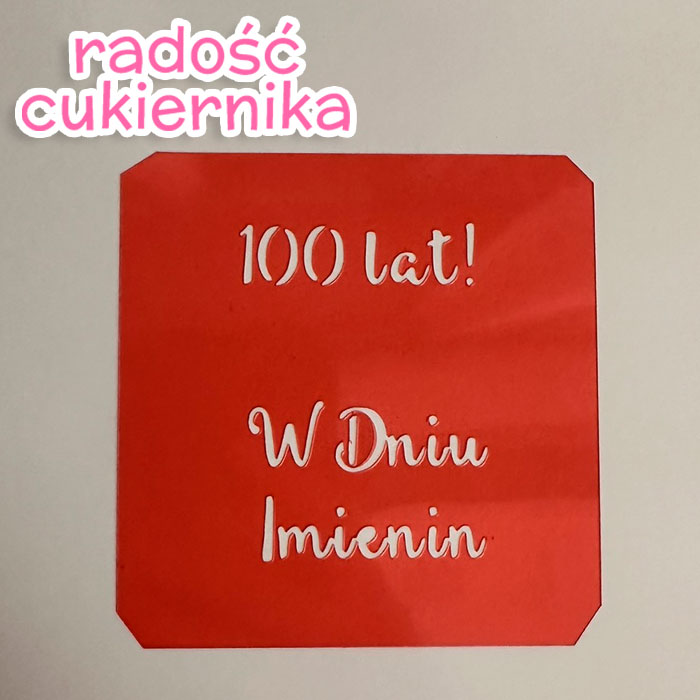 Szablon "100 lat" 5 cm, 1 szt 