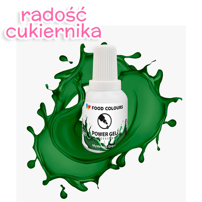 Barwnik w żelu Food Colours Power Gel 20 g, zielony ciemny 
